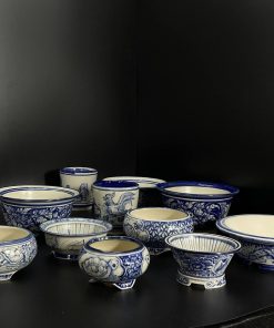mini pot blue&white for bonsai